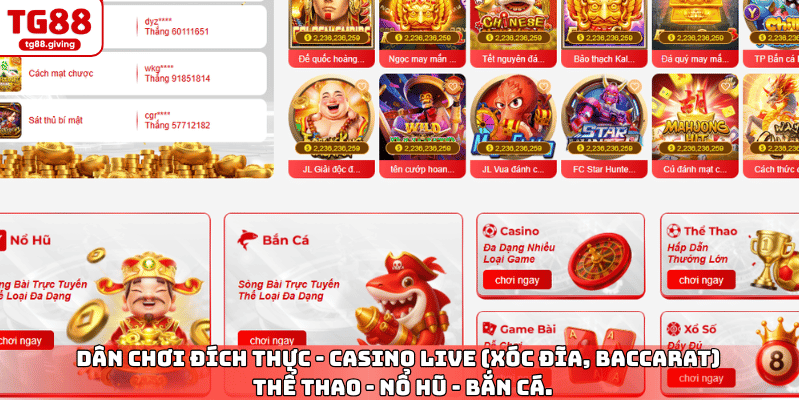 hệ sinh thái game tg88