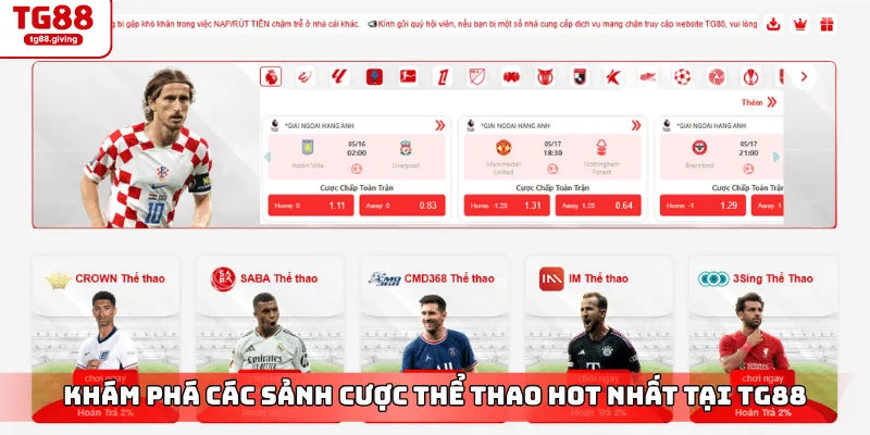 khám phá sảnh cá cược bóng đá nhà cái tg88