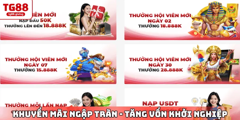 nhận khuyến mãi khủng khi nạp tiền tg88