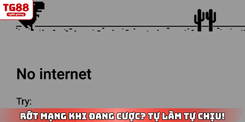 sự cố rớt mạng trong quy định miễn trừ trách nhiệm tg88