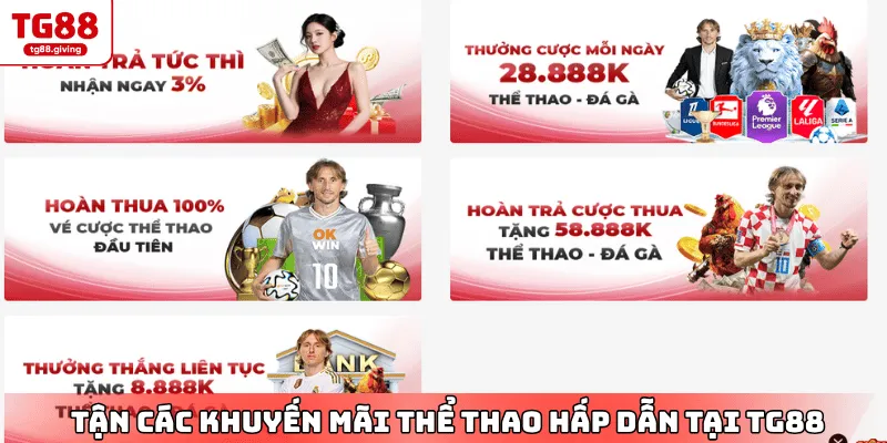 tận dụng khuyến mãi cá độ thể thao nhà cái tg88
