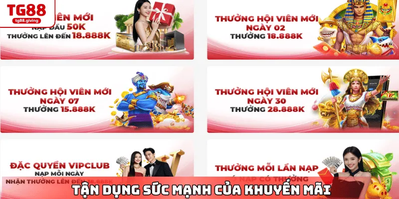 tận dụng khuyến mại game bài tg88